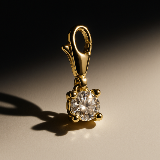 Diamond gemstone micro charm