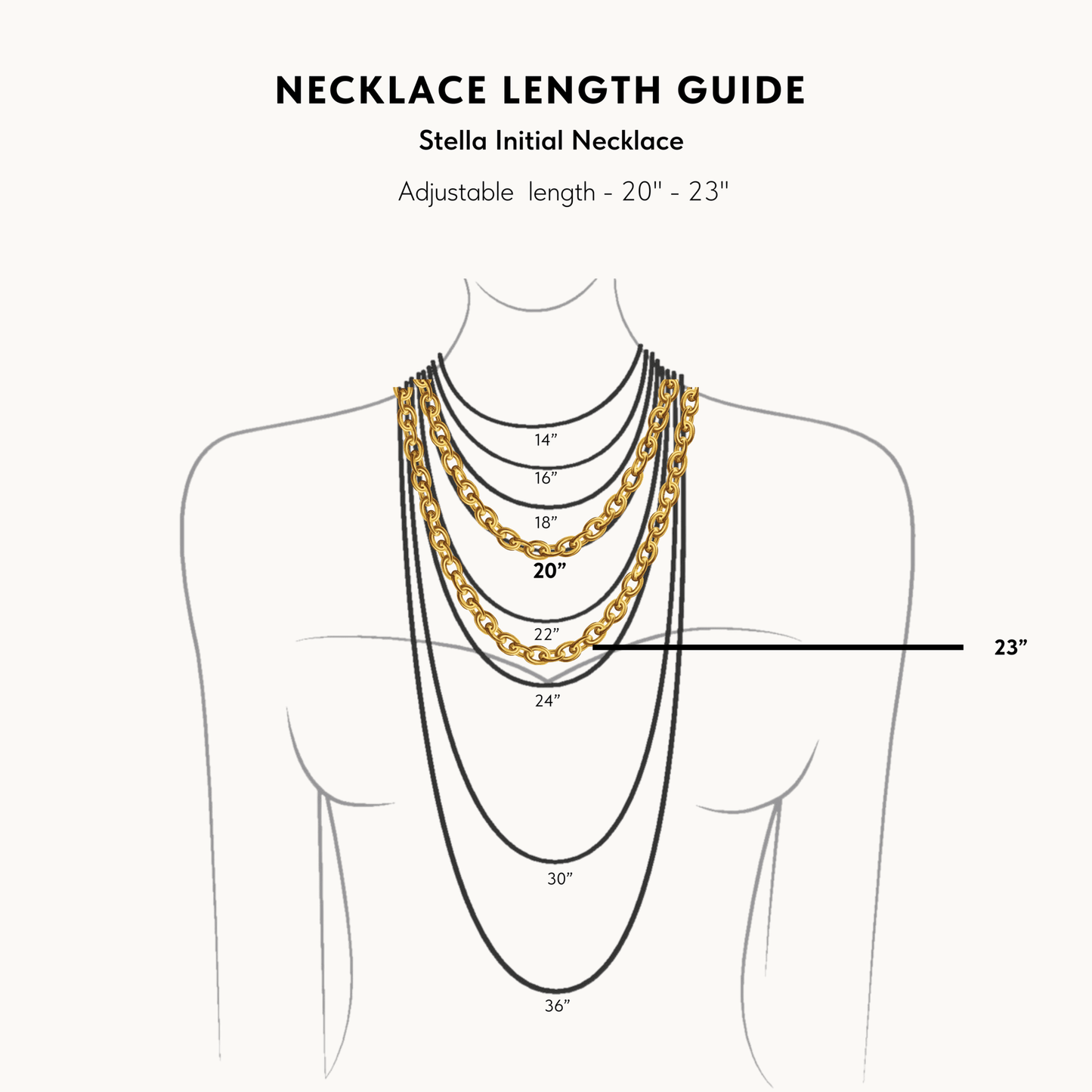 Gold initial charm necklace