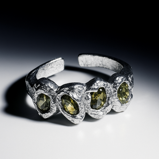 CRUSH gemstone ring - Silver