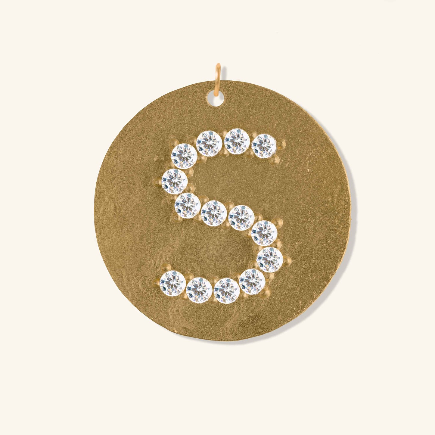 Gold Coin Initial Pendant - S
