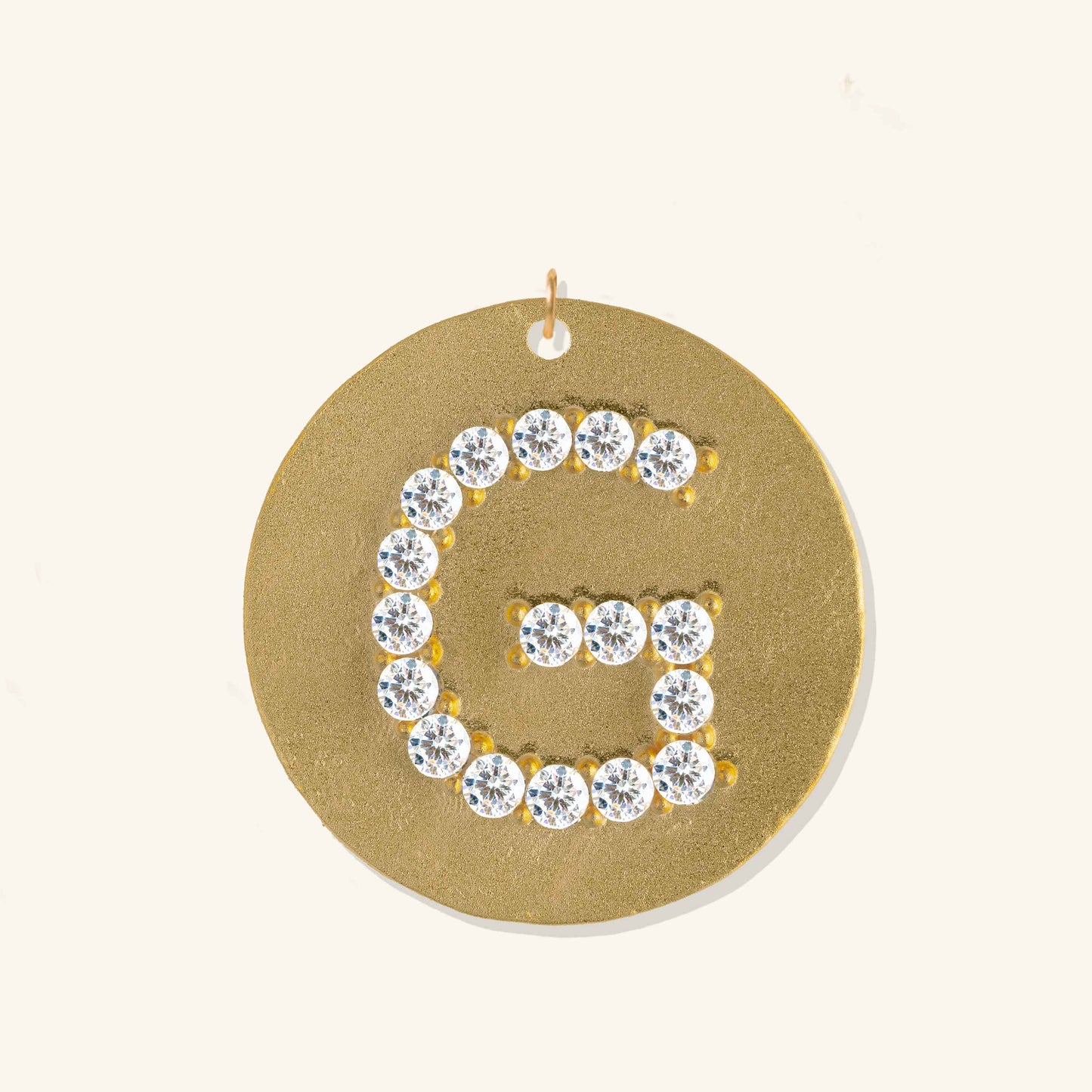 Gold Coin Initial Pendant - G