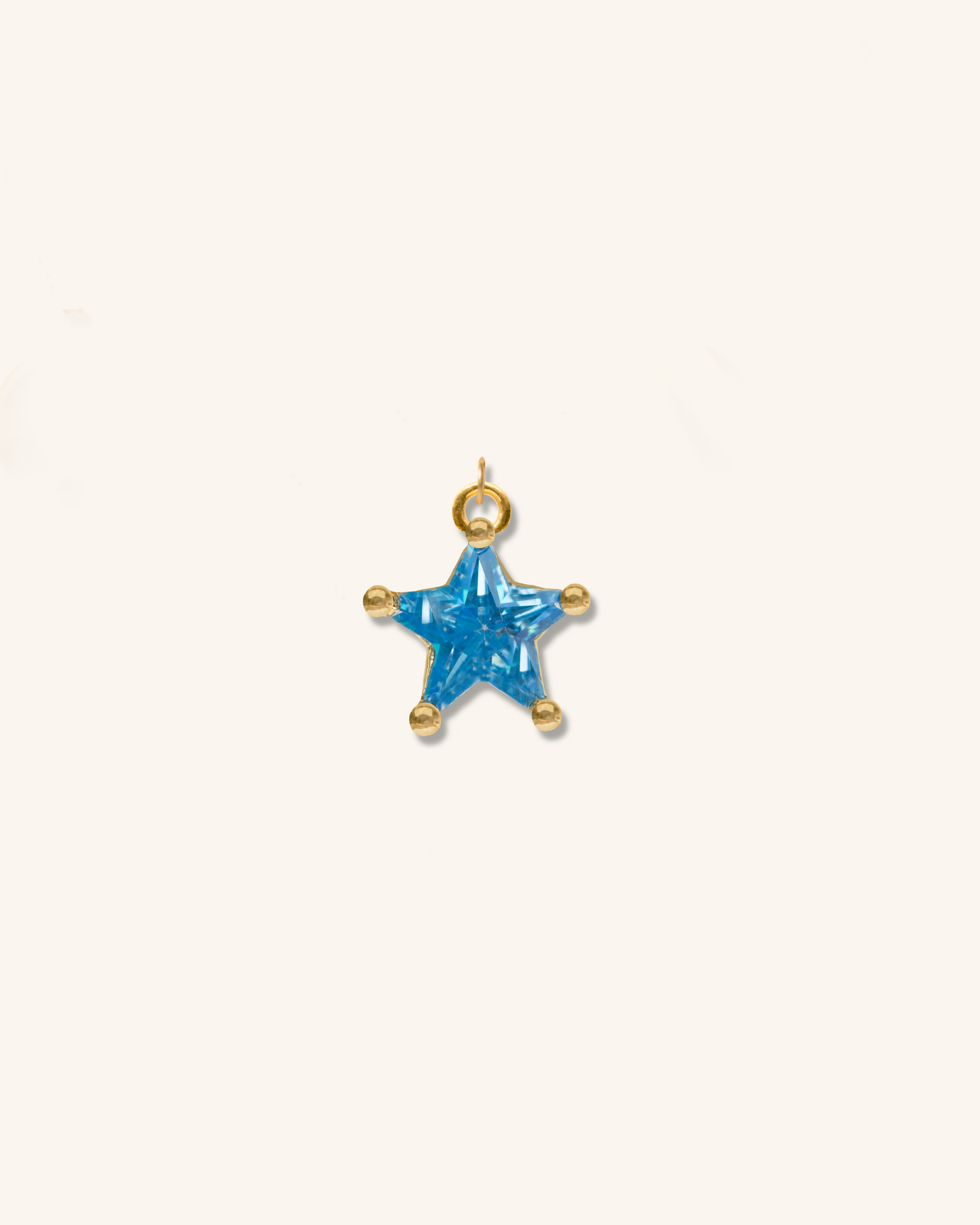 Mini Astrid Star Charm - Light Blue