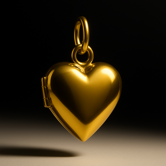 Double sided Perfume heart pendant
