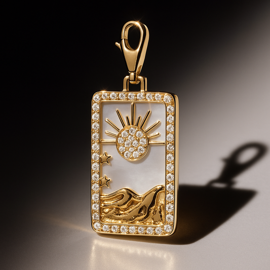 Champagne pearl rising pendant