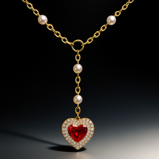 ANGEL FACED Pearl Rosary