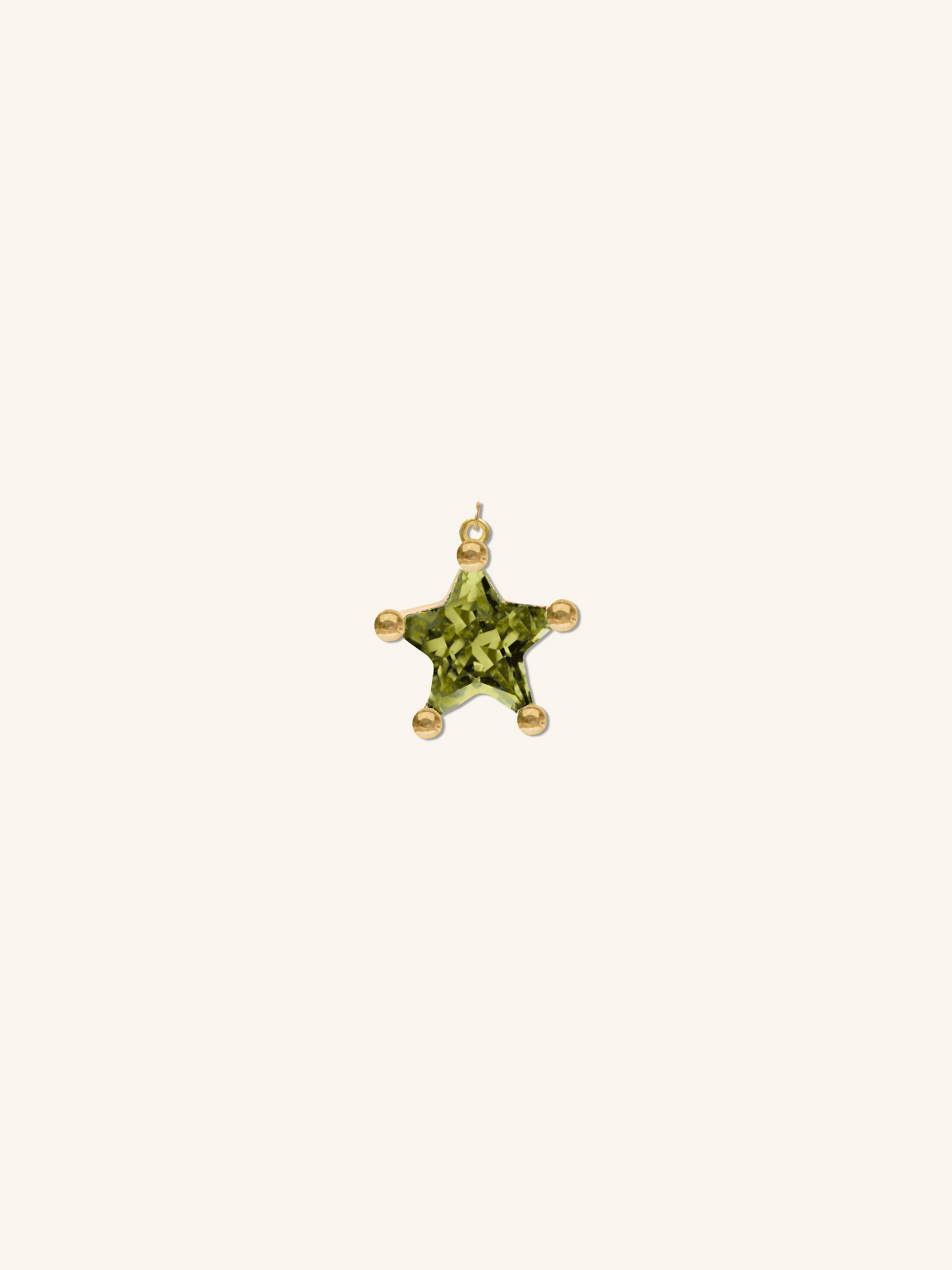 Mini Astrid Star Charm - Light Green