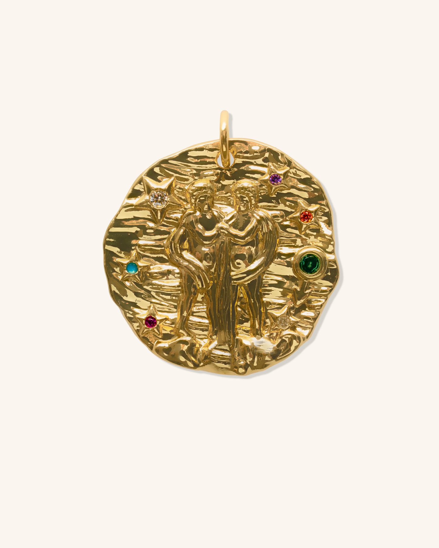 Gemini Micro Páve Zodiac Pendant