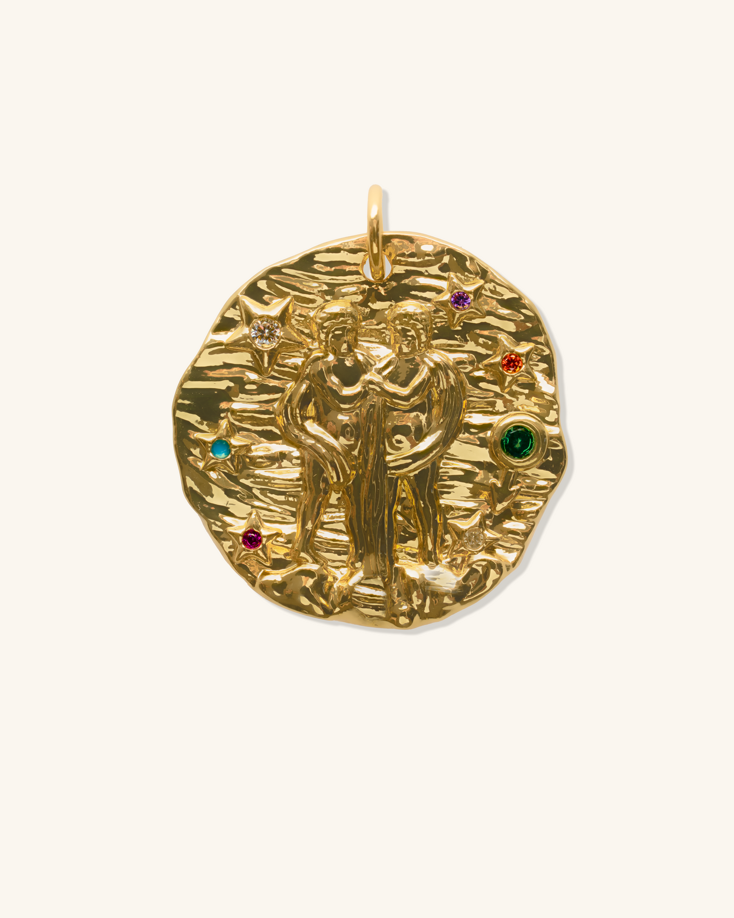 Gemini Micro Páve Zodiac Pendant