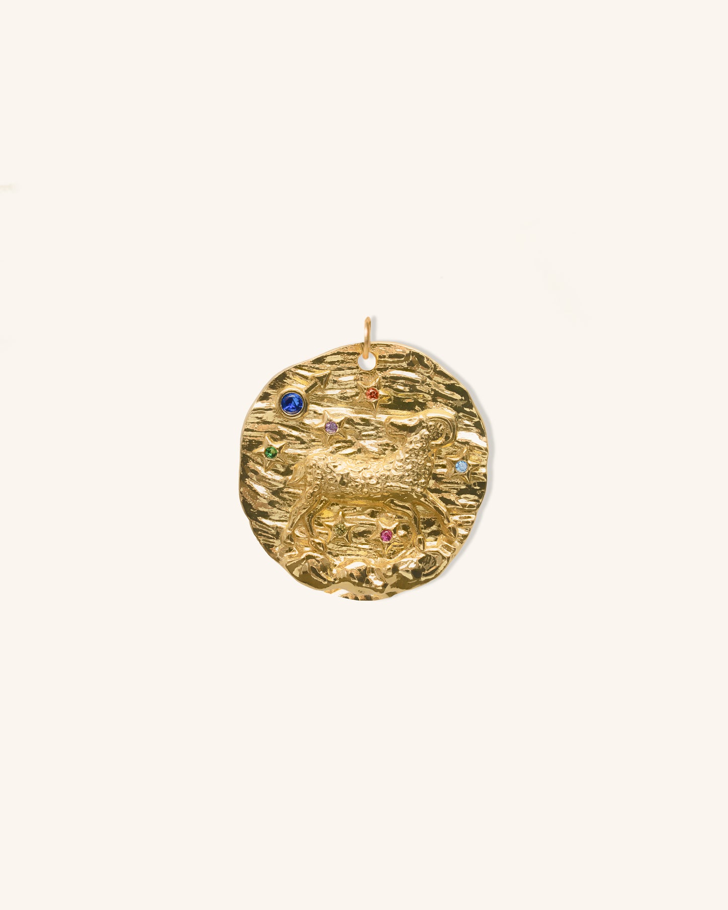 Aries Micro Páve Zodiac Pendant