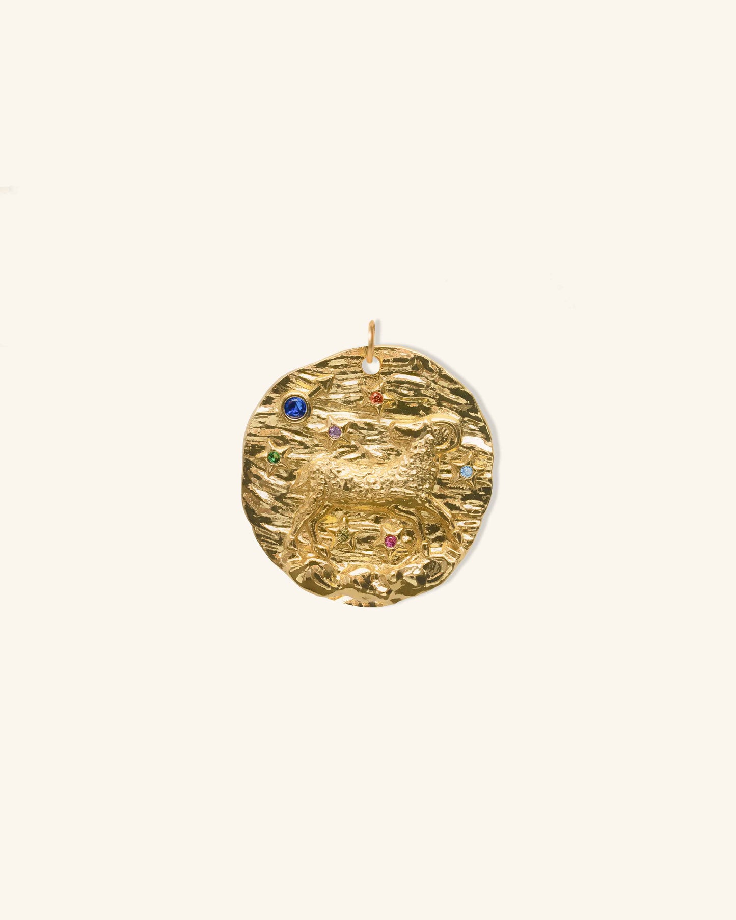 Aries Micro Páve Zodiac Pendant