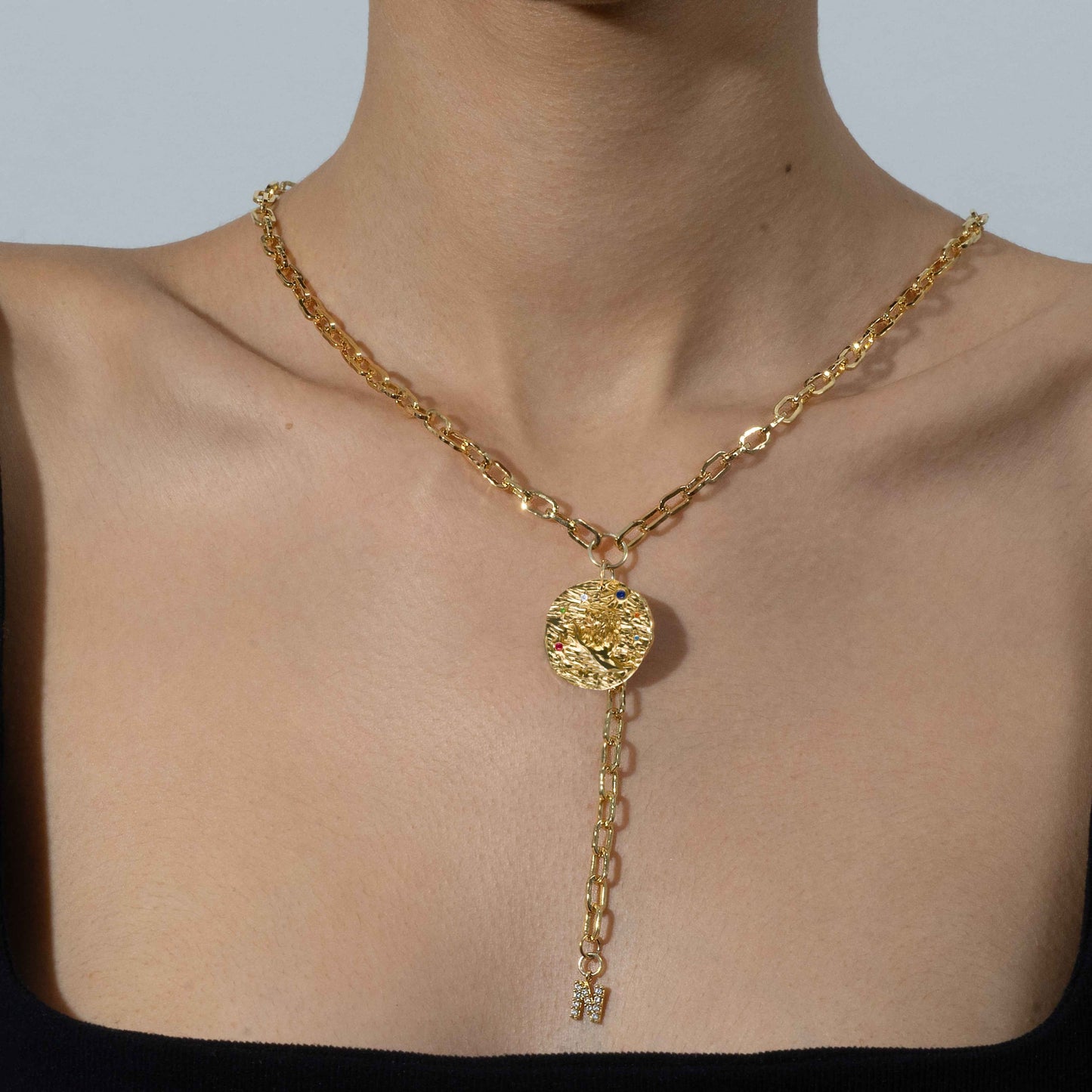 Cancer Micro Páve Zodiac Pendant