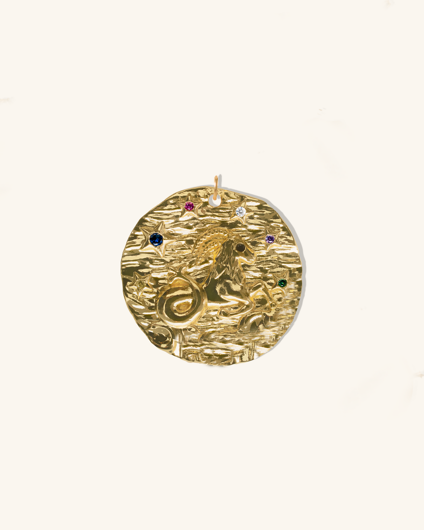 Capricorn Micro Páve Zodiac Pendant