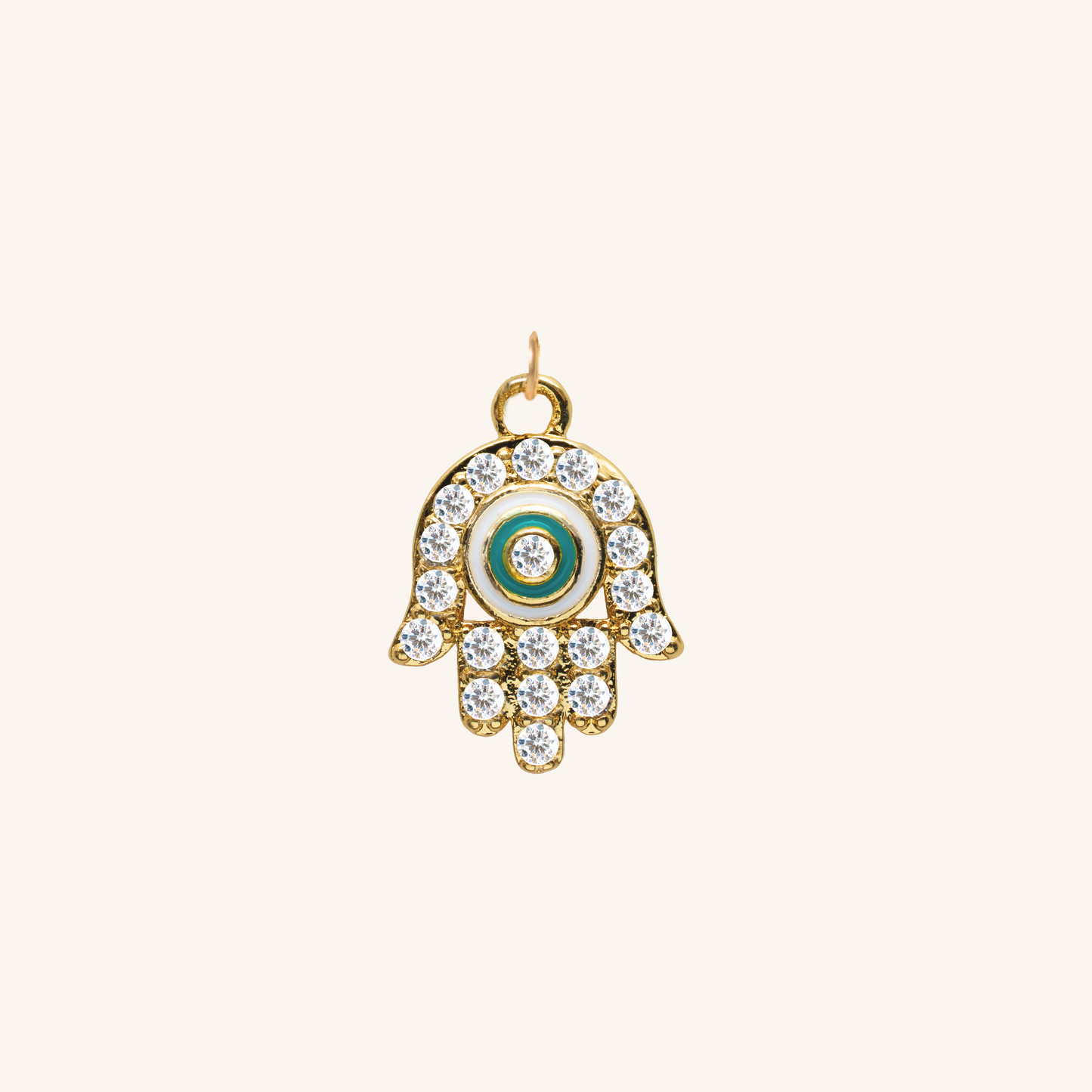 Santorini Páve Hamsa Charm