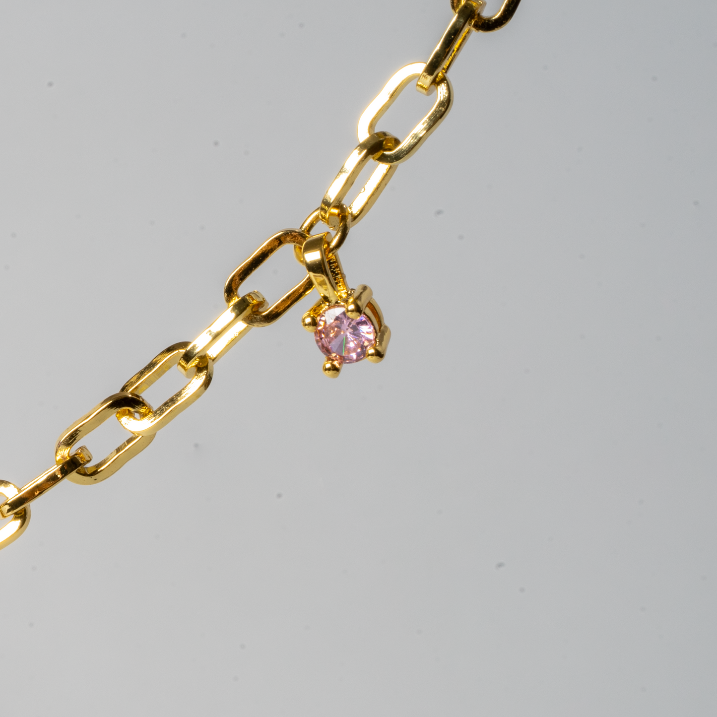 Pink gemstone mircro charm