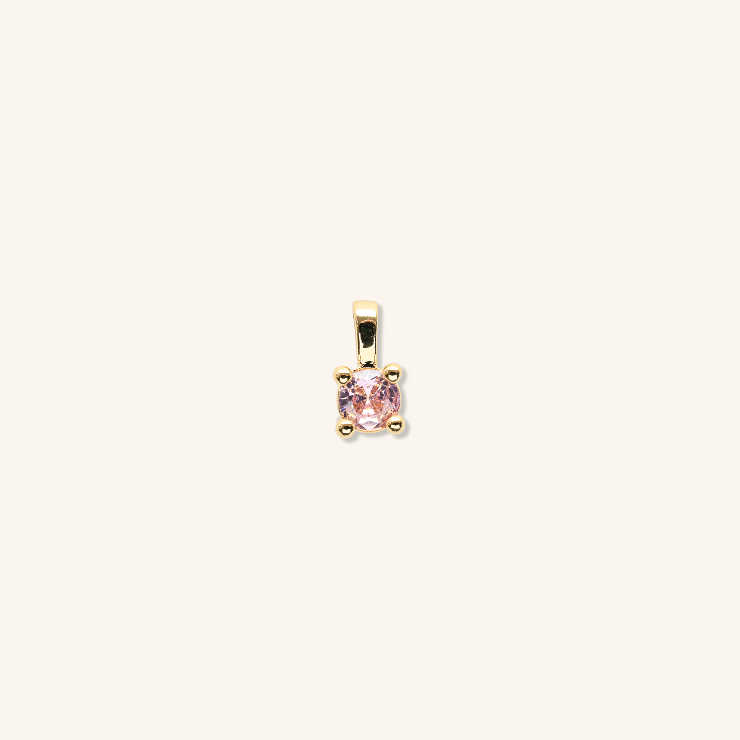 Pink gemstone mircro charm
