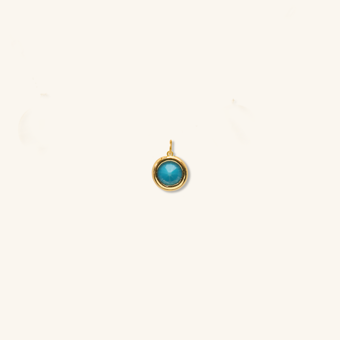 Micro turquoise stone charm