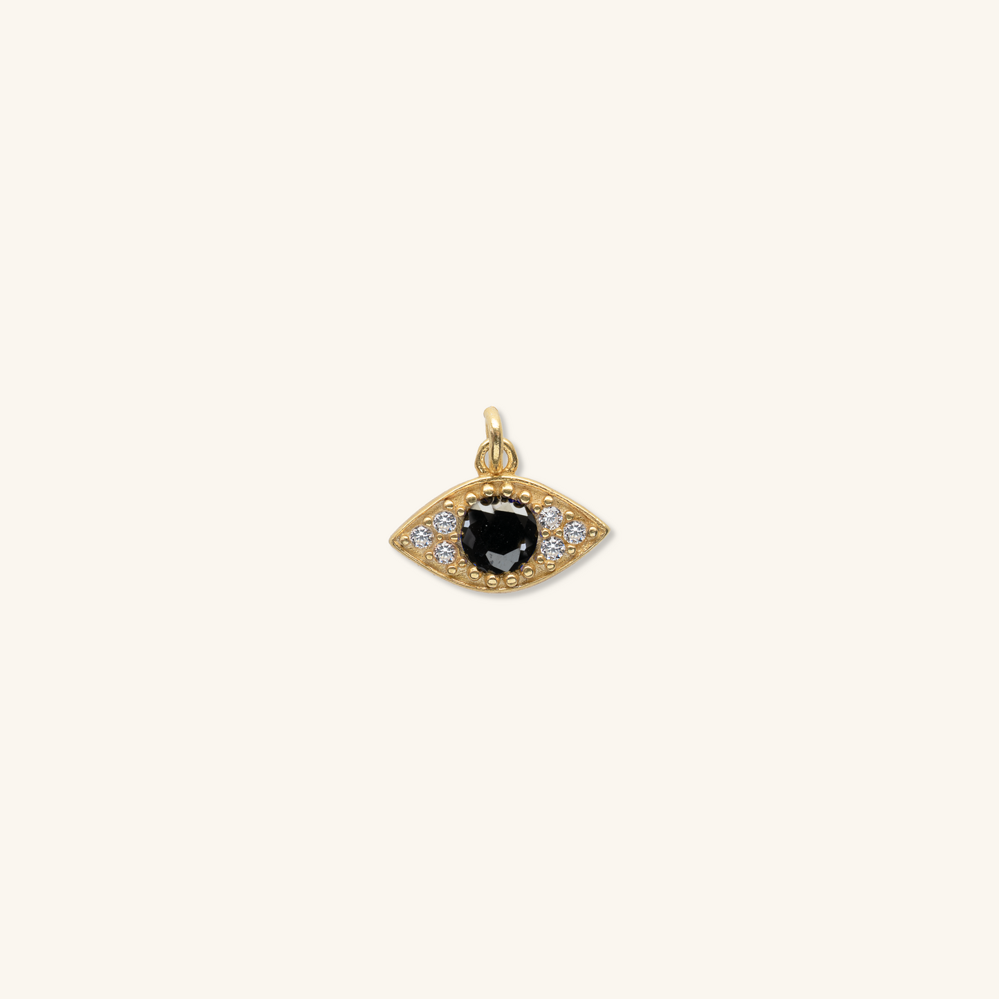 Black evil eye charm