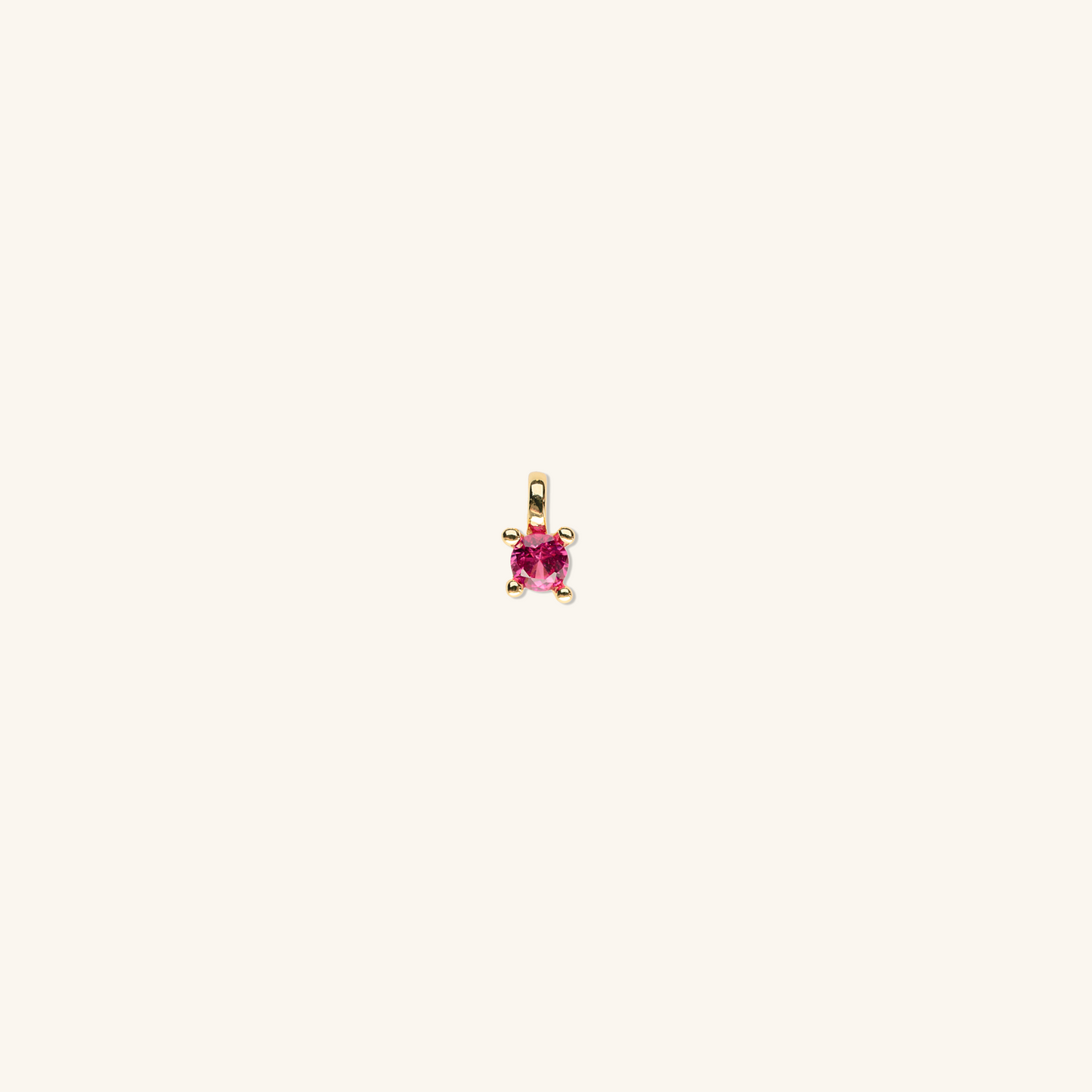 Burgundy micro gemstone charm