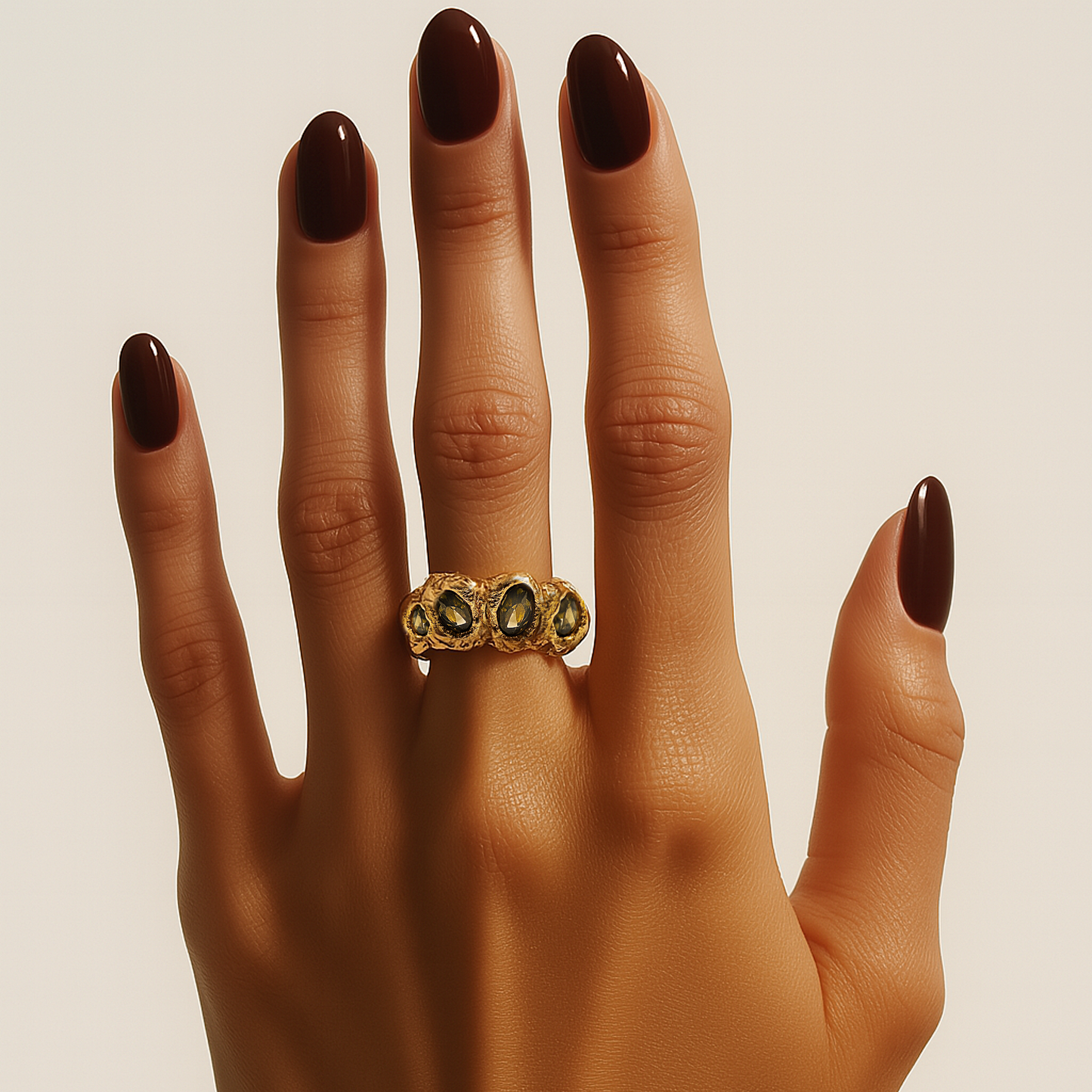 CRUSH gemstone ring - Gold