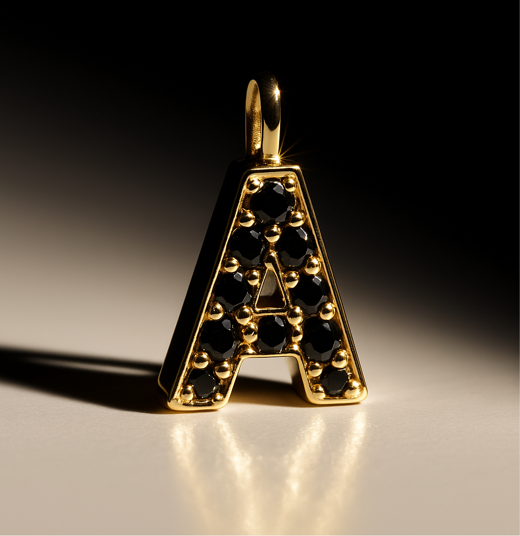 Diamond Initial Gold Name Necklace