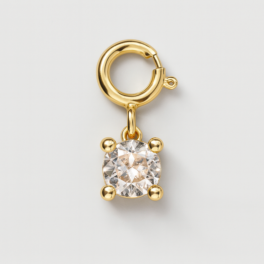 Diamond gemstone micro charm