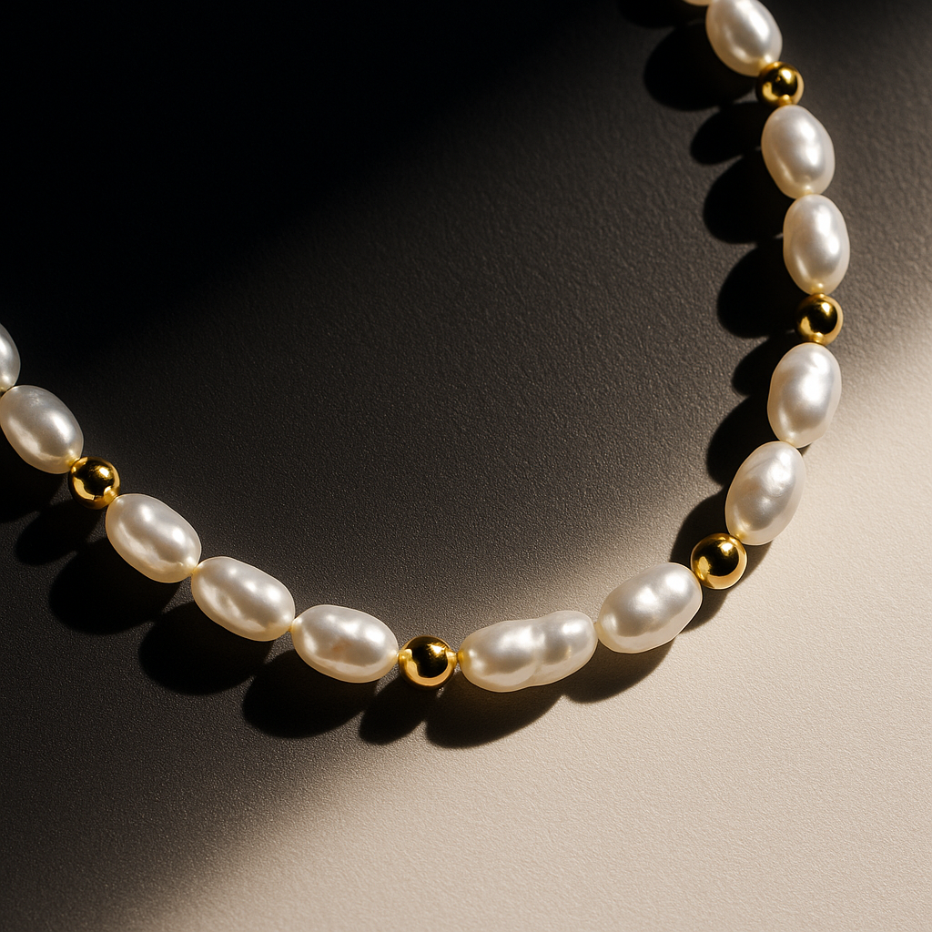 Baroque Pearl Gold Necklace