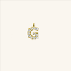  White Diamond Initial Charm - G 