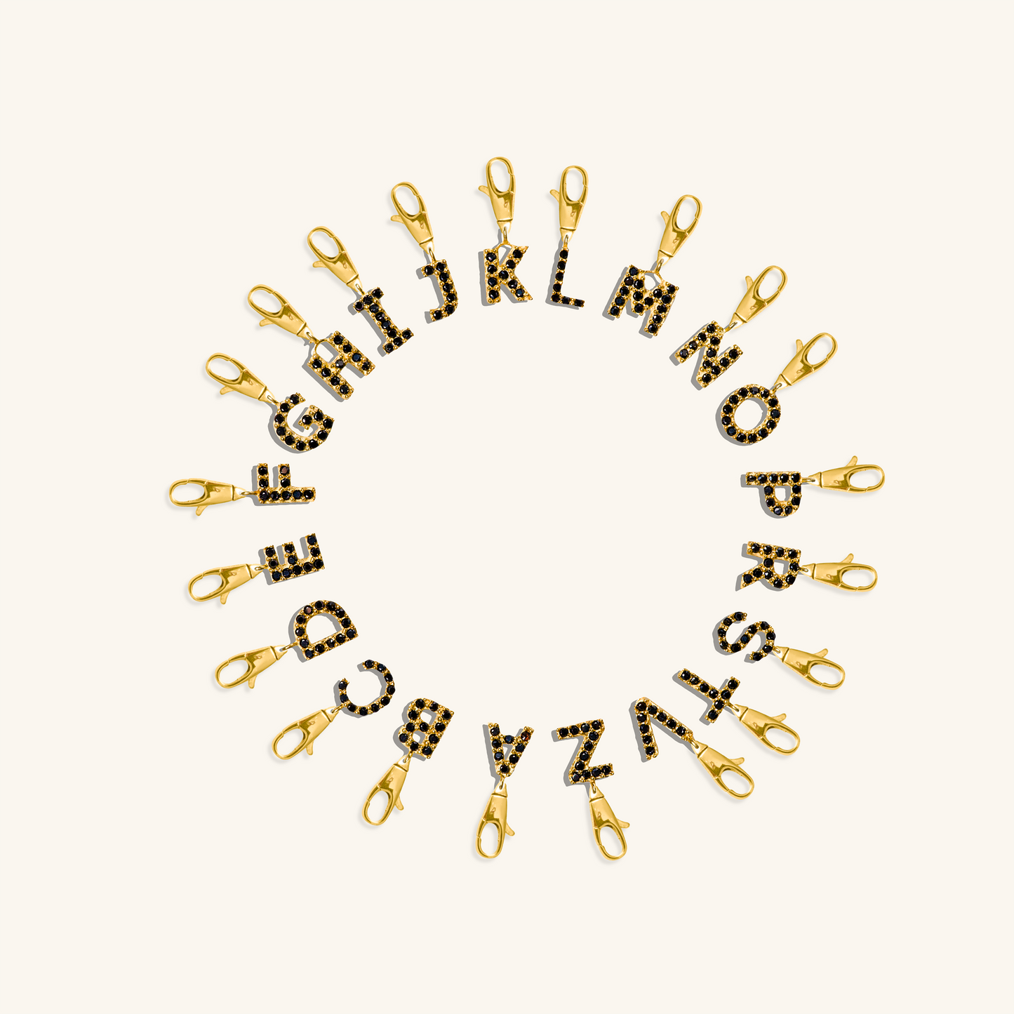 Black Crystal Initial Charm - L