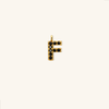  Gold Black Initial Charm - F 