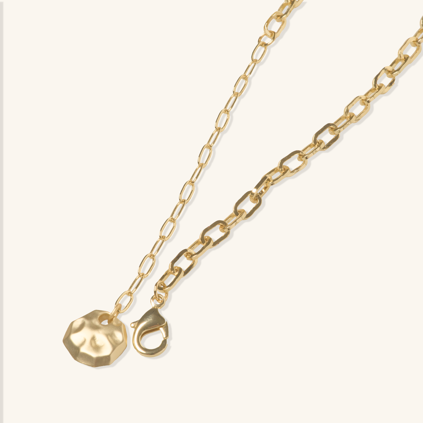 Gold Initial Coin Medallion Pendant Necklace