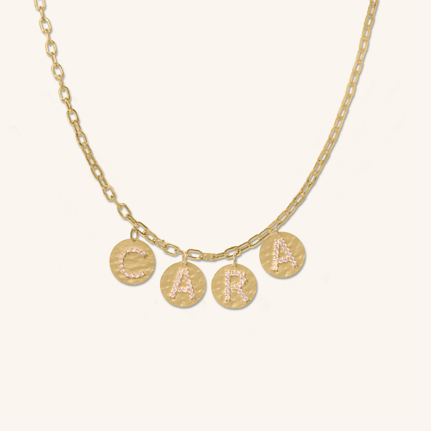 Gold Initial Coin Medallion Pendant Necklace