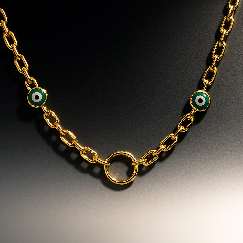 Gold Evil Eye Necklace