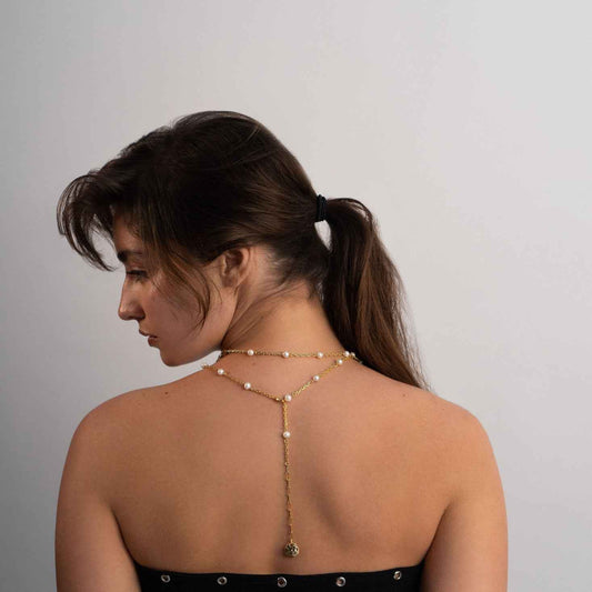 ANGEL FACED Pearl Heart Necklace