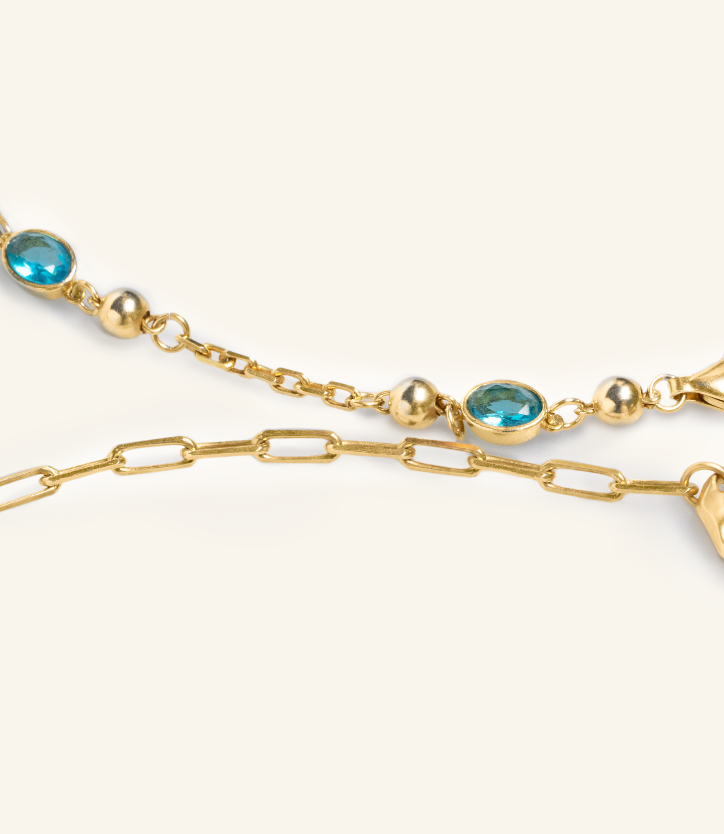 Turquoise Gemstone Gold Necklace Chain