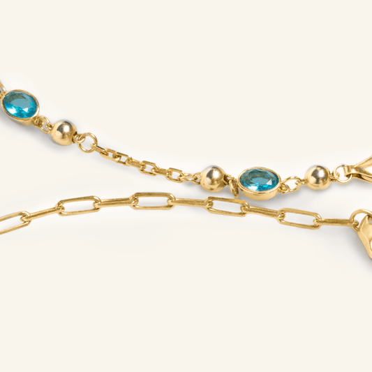 Turquoise Gemstone Gold Necklace