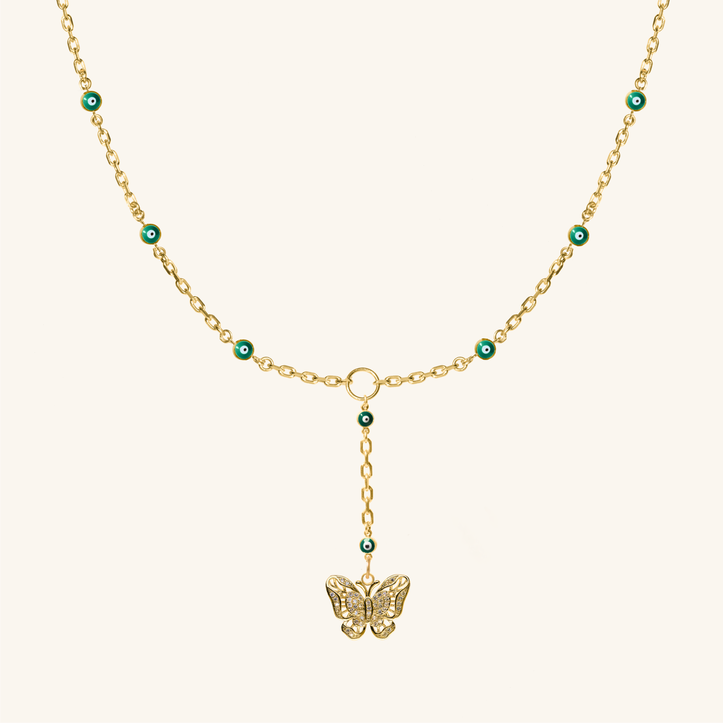Evil eye drop chain extension