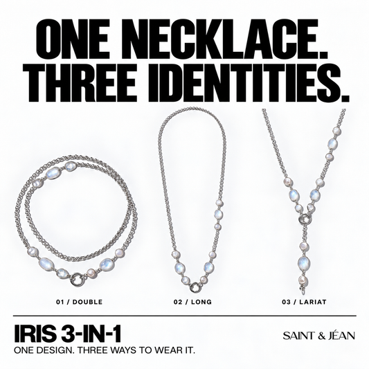 IRIS NECKLACE 3-in-1 - silver
