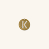  Gold Coin Initial Pendant - K 