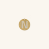  Gold Coin Initial Pendant - N 