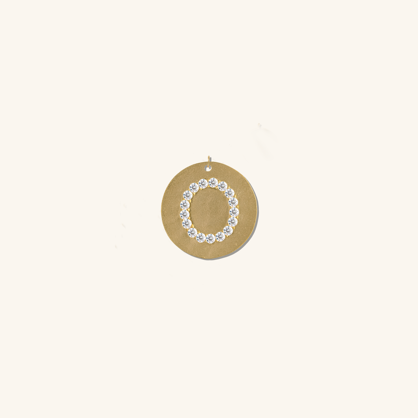 Gold Coin Initial Pendant - O