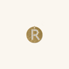  Gold Coin Initial Pendant - R 