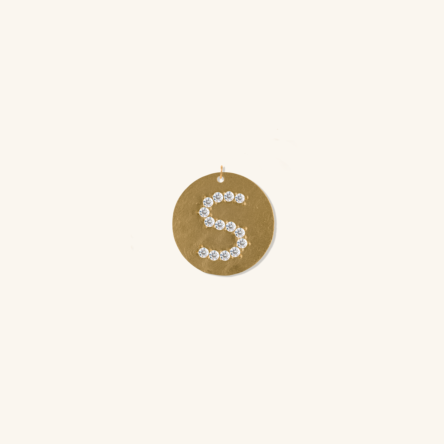 Gold Coin Initial Pendant - S