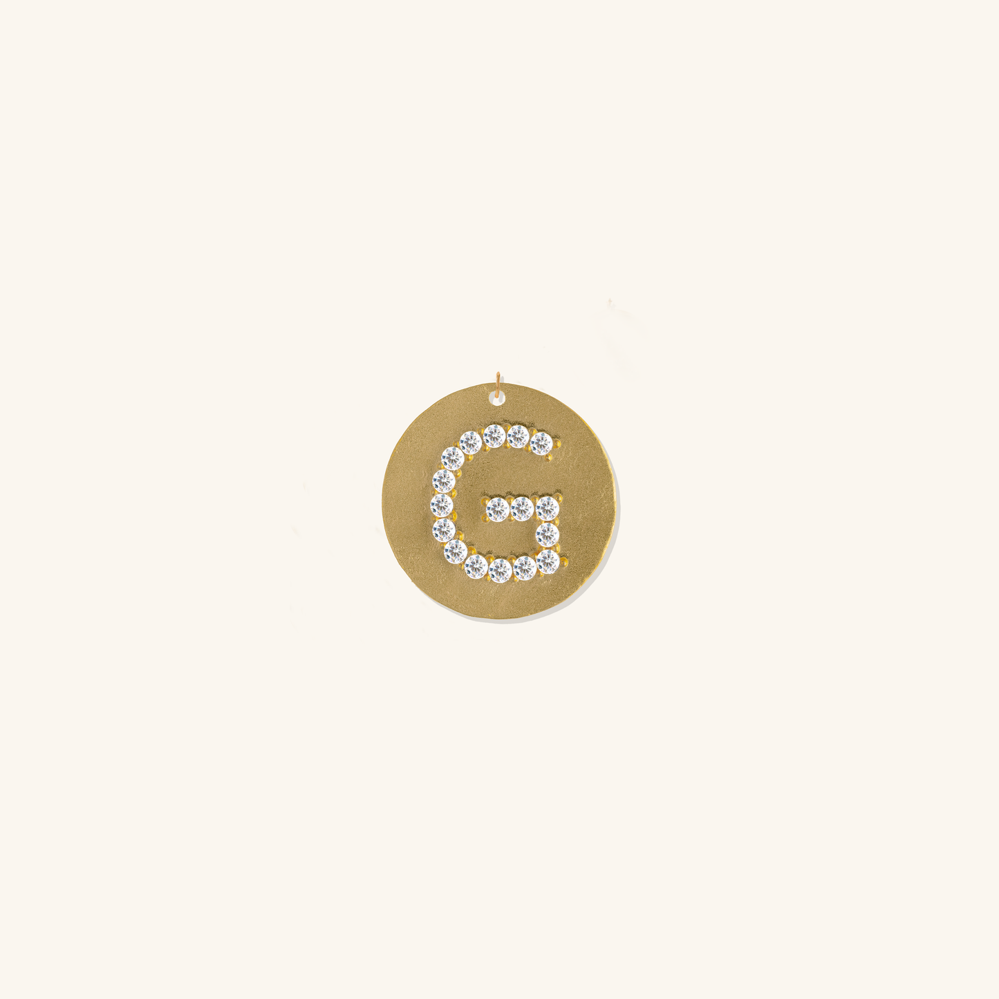 Gold Coin Initial Pendant - G
