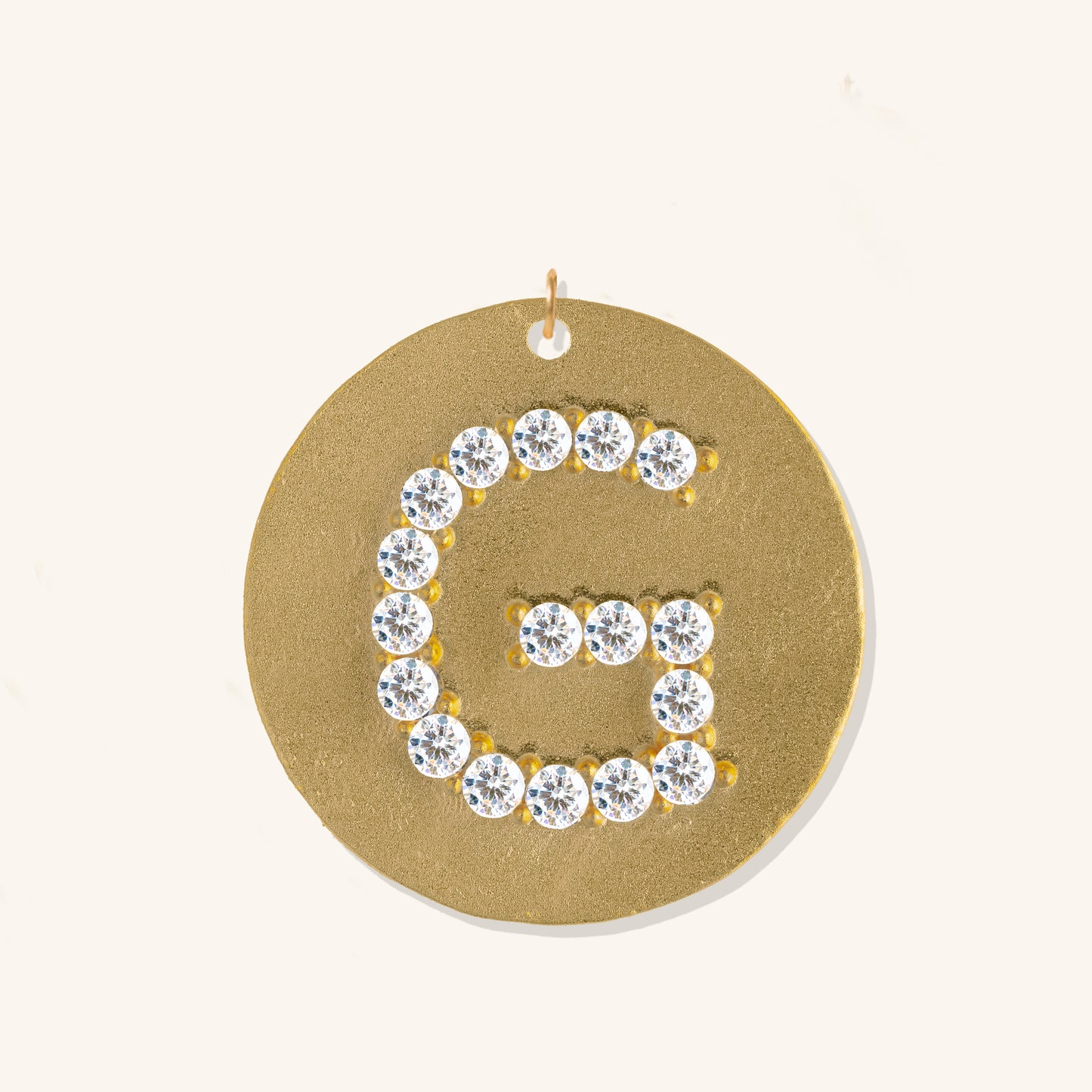 Gold Coin Initial Pendant - G