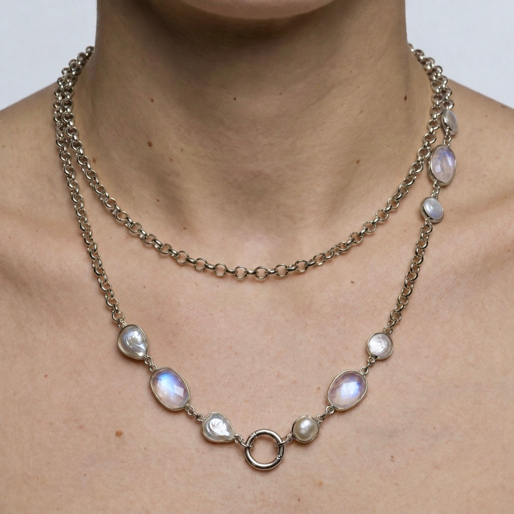IRIS 3-IN-1 NECKLACE - silver