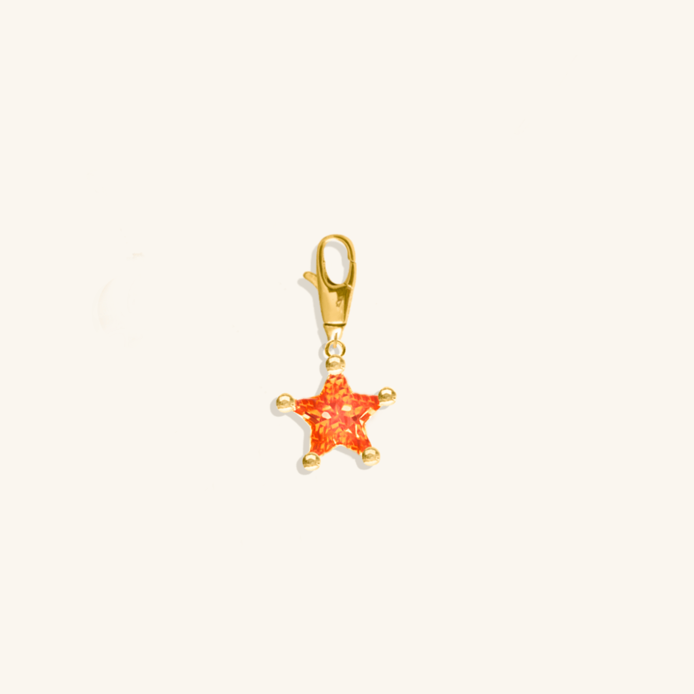 Mini Astrid Star Charm - Orange