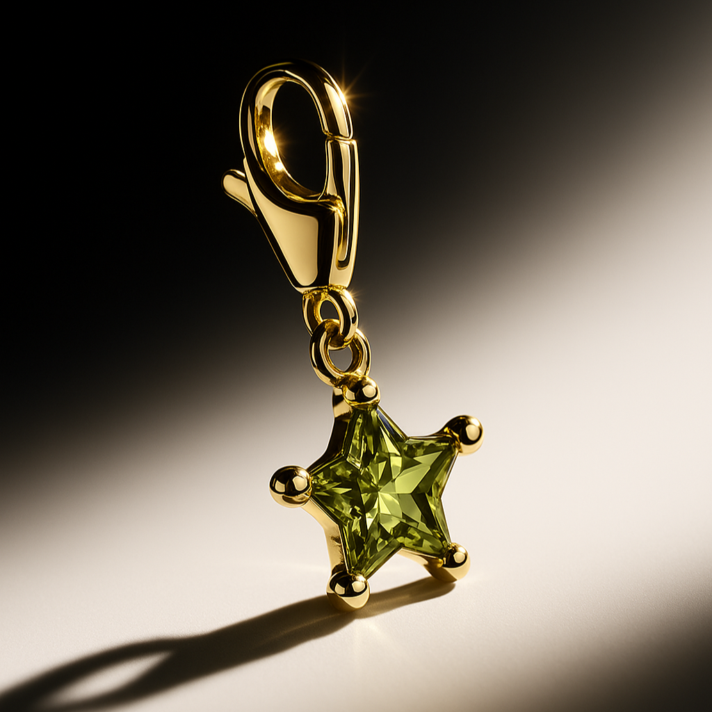 Mini Astrid Star Charm - Light Green