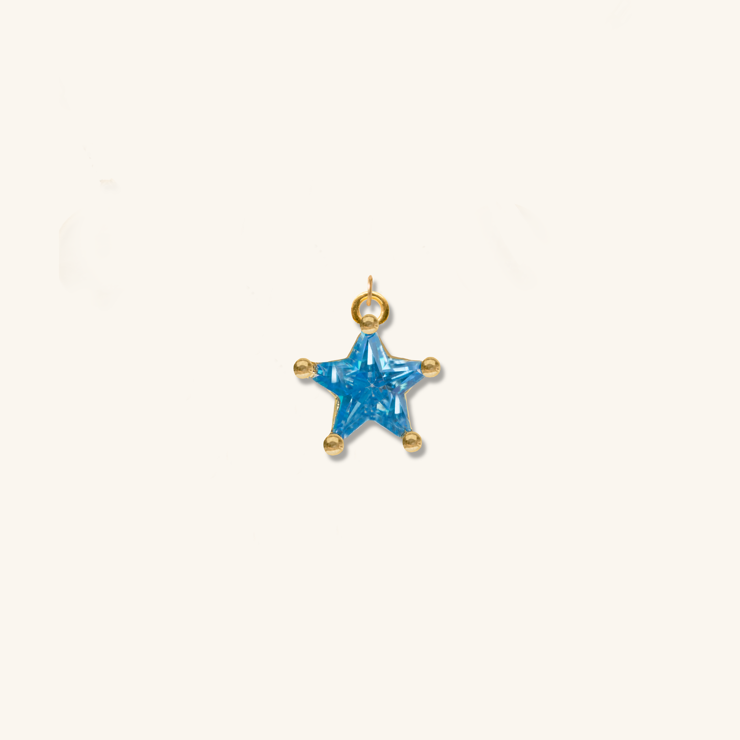 Mini Astrid Star Charm - Light Blue