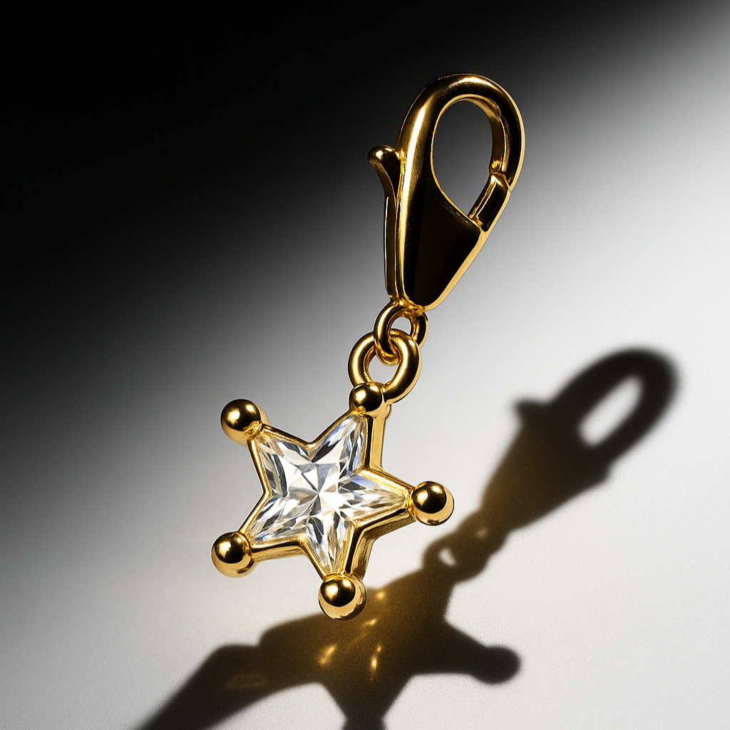 Mini Astrid Star Charm - Diamond