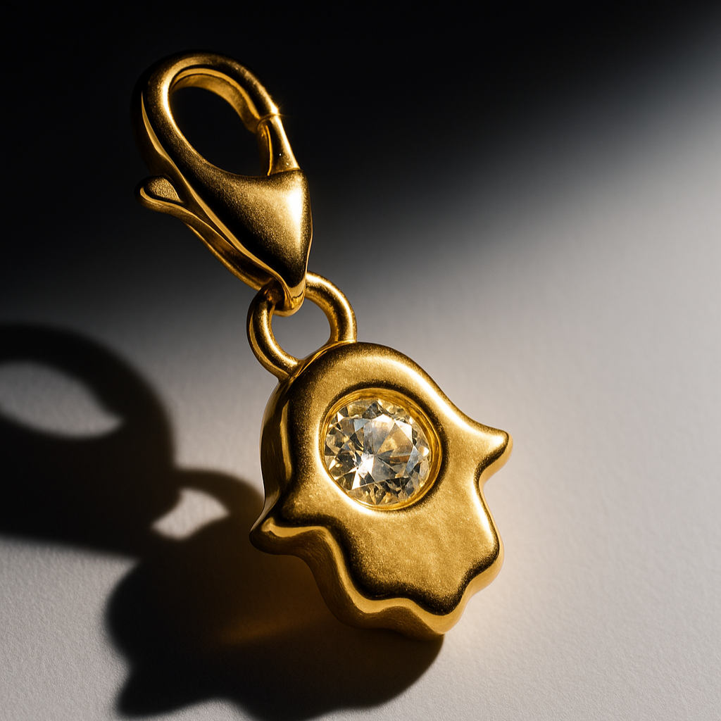 Micro Páve Hamsa Charm
